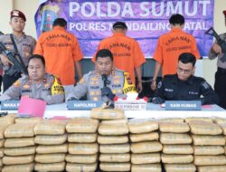 Polres Mandailing Natal tangkap tiga kurir 110 kilogram ganja